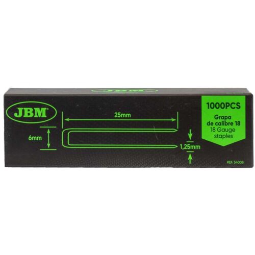 Jeu De Pinces 25x6mm. Calibre 18 (1000 Pièces) Jbm 54008