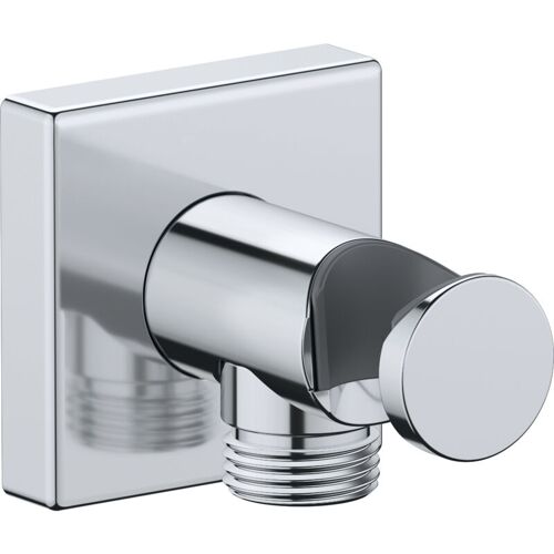 Duravit - Coude De Raccordement Mural Universel Y Compris Support De Douchette Avec Roséce Carrée, Chromé