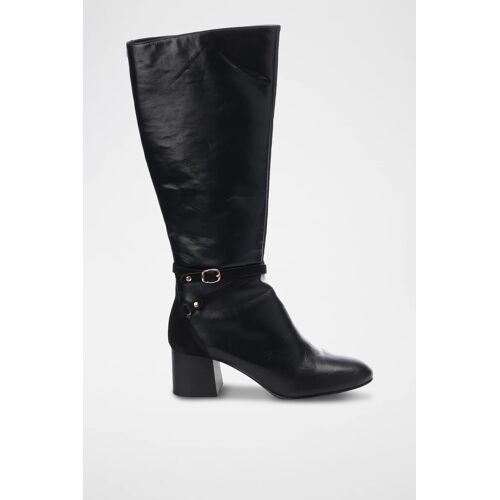 Chaussures Bottes En Cuir Zilena Noir Mixte