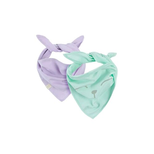 2 Foulards - Mauve Et Vert Clair Femme Taille Unique Vert/Violet