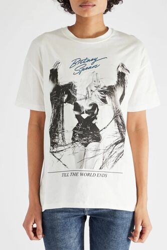 T-Shirt - Blanc Femme Xs Blanc/Noir