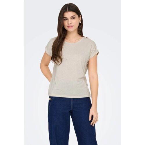 T-Shirt - Ecru Et Marron Femme Xs Blanc/Marron