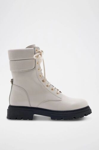 Bottines En Cuir De Veau Tataouine Ecru Blanc