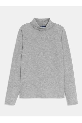Sous-Pull - Gris Clair Chiné - Okaïdi Femme Enfant (3 Ans Et +) Gris