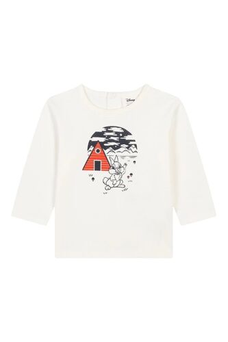 T-Shirt En Coton Biologique Panpan Bambi Disney - Blanc - Carrément Beau Homme Bébé (0 À 24 Mois) Blanc/Noir/Rouge