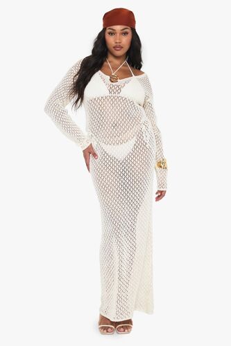 Robe De Plage - Ecru Femme 22 (Uk)/ Blanc