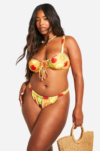 Bas De Maillot Taille Haute - Orange Femme 28 (Uk) Rouge/Vert/Orange
