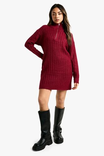 Robe Pull - Rouge Framboise Femme S (Uk) Rouge