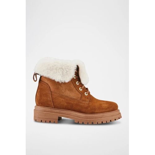 Chaussures Bottines En Nubuck Tehana Marron Mixte