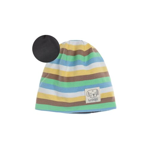 Bonnet Réversible - Jaune Et Noir Femme 48-50 Cm Bleu