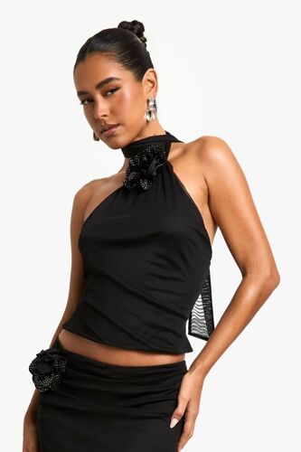 Crop Top - Noir Femme 44 (Eu) Noir
