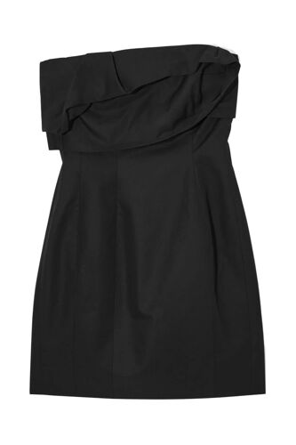Robe Bustier En Lin - Noir Femme 44 Noir