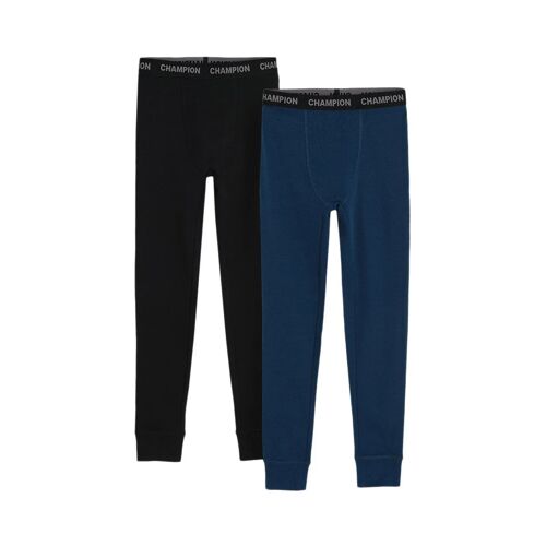 2 Leggings - Noir Femme 18/24 Mois Noir/Bleu