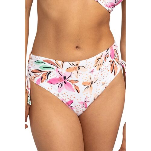Bas De Maillot Taille Haute Pt Beach Classics - Blanc - Roxy Femme Xs Blanc/Rose