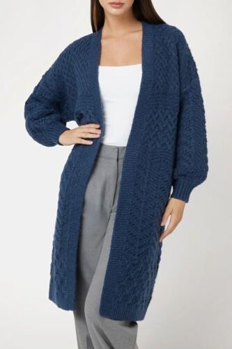 Gilet Long Valeria - Bleu Marine Femme Xss Bleu