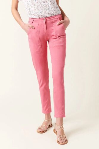 Pantalon Cargo 7/8 En Coton Biologique Petrus - Rose Femme 34 Rose