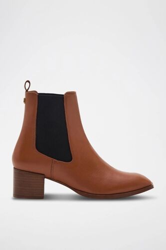 Bottines Chelsea En Cuir De Veau Marcia Marron Noir/marron