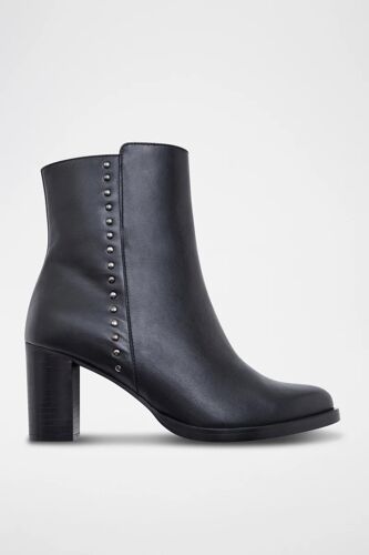 Bottines En Cuir Maria Noir Noir