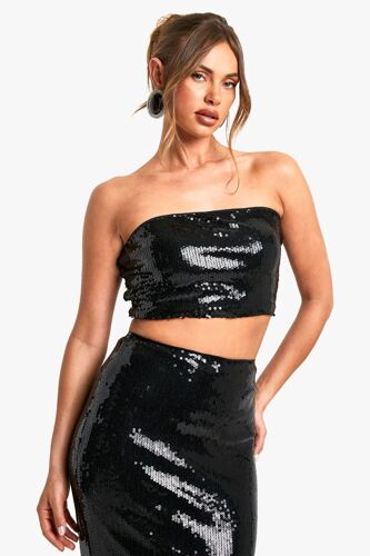 Crop Top Bustier - Noir Femme 38 (Eu) Noir
