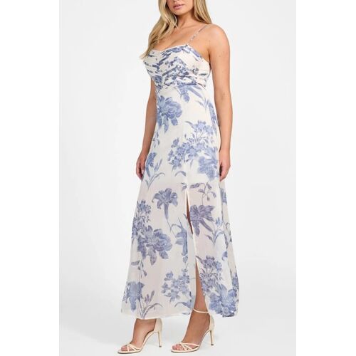 Robe Longue Ellie - Blanc Femme 4 (Us) Blanc/Bleu