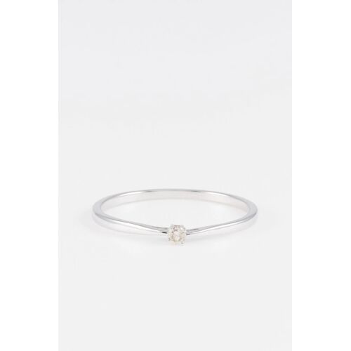 Bague Mayte - Or Blanc Et Diamant Femme 56 Blanc/Argenté