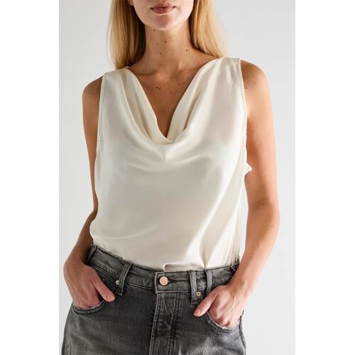 Top Sans Manches - Blanc Cassé Femme S (Fr) Blanc