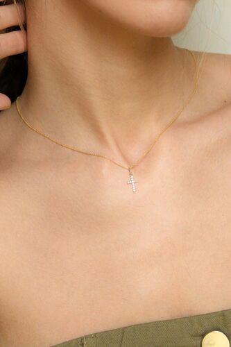 Pendentif Croix Vérité - Or Jaune Femme Ns Doré