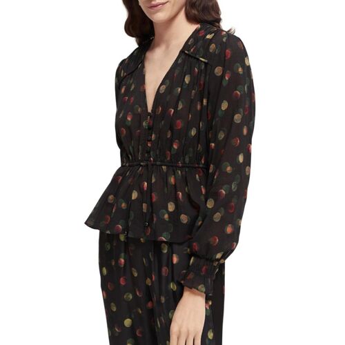 Blouse - Multicolore Femme Xs (Fr) Noir/Rouge/Vert