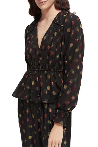 Blouse - Multicolore Femme Xs (Fr) Noir/Rouge/Vert