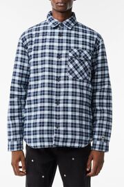 Chemise En Coton Biologique - Bleu Marine Homme 44 (Fr) Blanc/Bleu