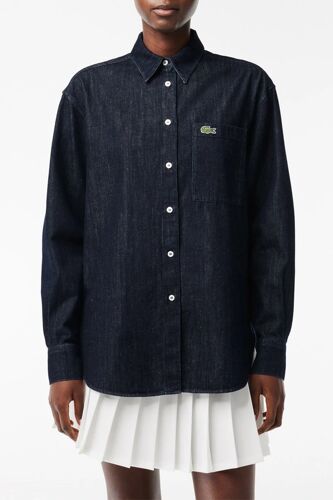 Surchemise En Jean Et Coton Biologique - Bleu Marine Femme 34 (Fr) Bleu