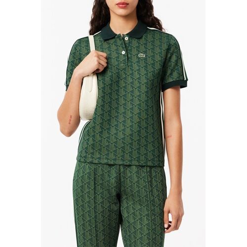 Polo Slim En Coton Biologique - Vert Femme 34 (Fr) Blanc/Noir/Vert