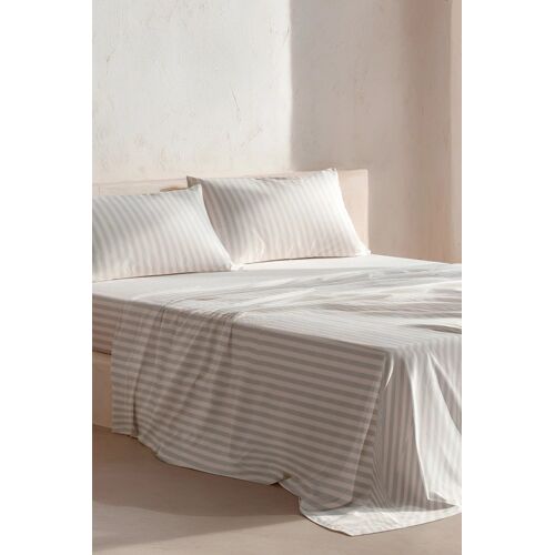 Parure De Draps En Coton Nuvia - 57 Fils/Cm² - Bleu 180x190/200 Cm