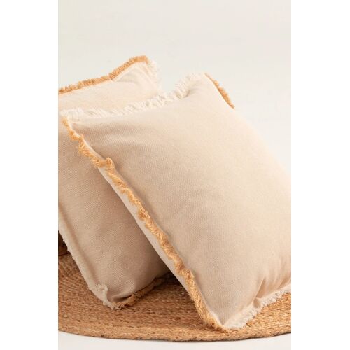 2 Housses De Coussin Tibu - Beige - 45 X 45 Cm