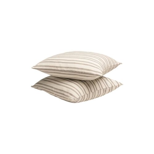 2 Housses De Coussin - Taupe - 45 X 45 Cm