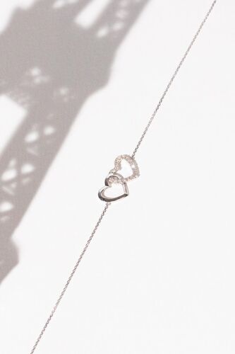Bracelet Jamais Sans Toi - Or Blanc Et Diamants Femme Ns Blanc/Argenté