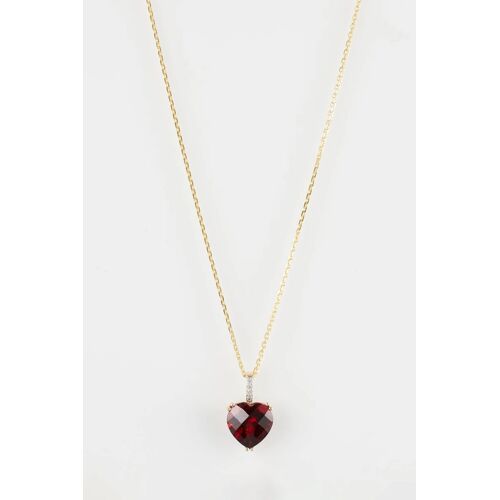 Pendentif Royalia Or Jaune, Diamants Et Grenat Femme Ns Doré