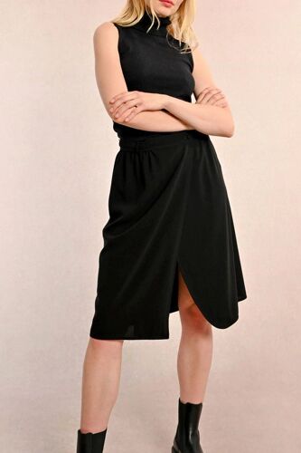 Jupe Portefeuille - Noir - Molly Bracken Femme Xs Noir