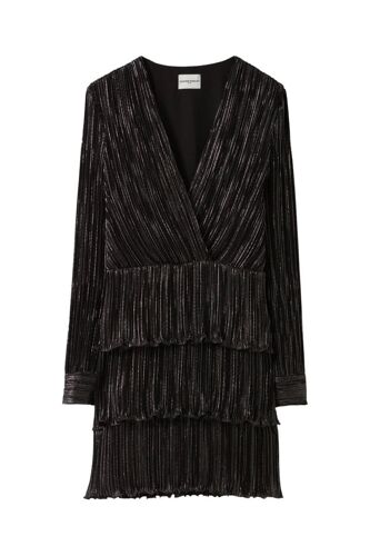 Robe Plissée - Noir Femme 38 (Fr) Noir