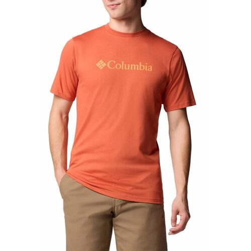 T-Shirt Regular En Coton Biologique Csc Basic Logo¿ - Orange Homme Xs Blanc/Orange