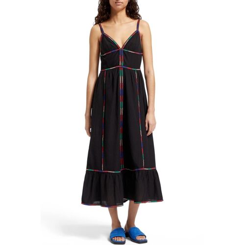 Robe Midi - Noir Femme 36/R (Fr) Noir/Rouge/Bleu