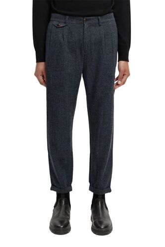 Chino En Laine - Bleu Homme 32/32 (Us) Bleu