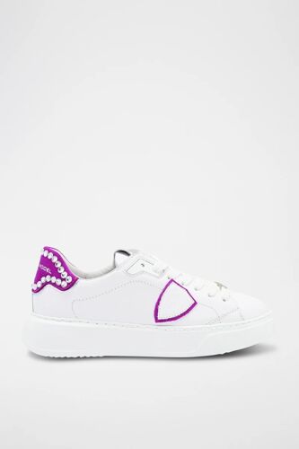 Baskets En Cuir - Blanc Femme 36 (It)