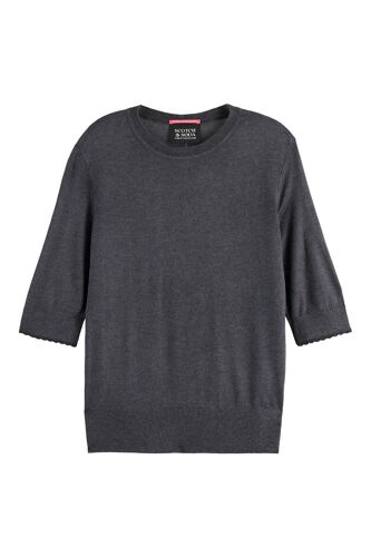 Pull - Gris Foncé Chiné Femme S (Fr) Gris