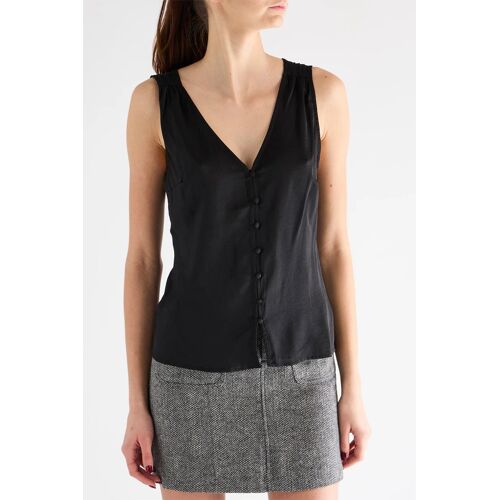 Blouse Sans Manches - Noir Femme Xs (Fr) Noir