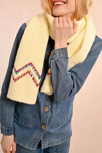 Echarpe - Beige - Molly Bracken Femme Taille Unique/Os Beige/Rouge/Bleu