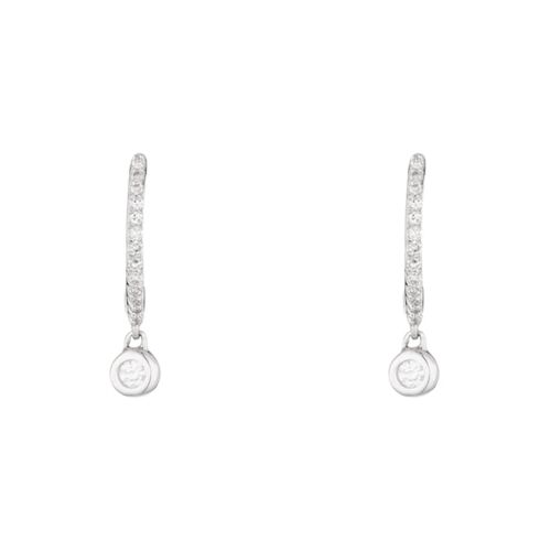 Créoles Charms Or Blanc Et Diamants Femme Ns Blanc/Argenté