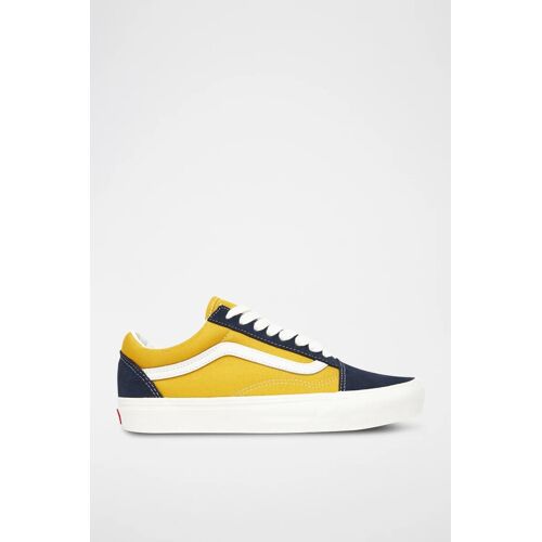 Baskets En Cuir Old Skool - Jaune Et Bleu Marine Mixte Unisexe - Sans Genre 35 (Us) Blanc/Bleu/Jaune