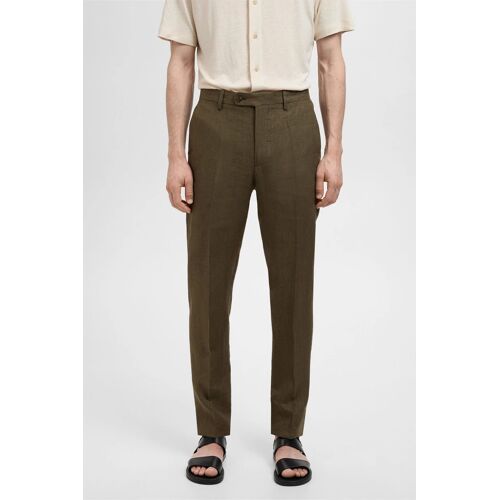 Pantalon Costume Amalfi 100 % Lin Slim-Fit - Kaki Homme 36