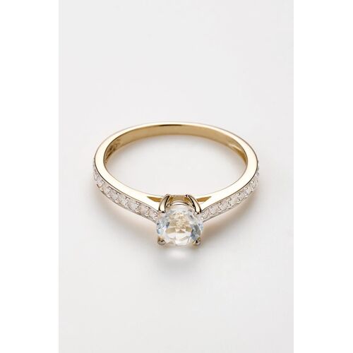 Bague Héra - Or Jaune, Diamants Et Topaze Blanc Femme 50 Blanc/Doré